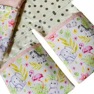 African Jungle Pink Baby Change Mat