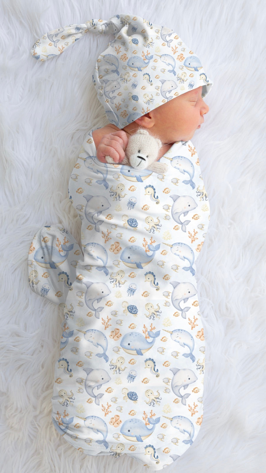 Ocean Blue Swaddle Wrap